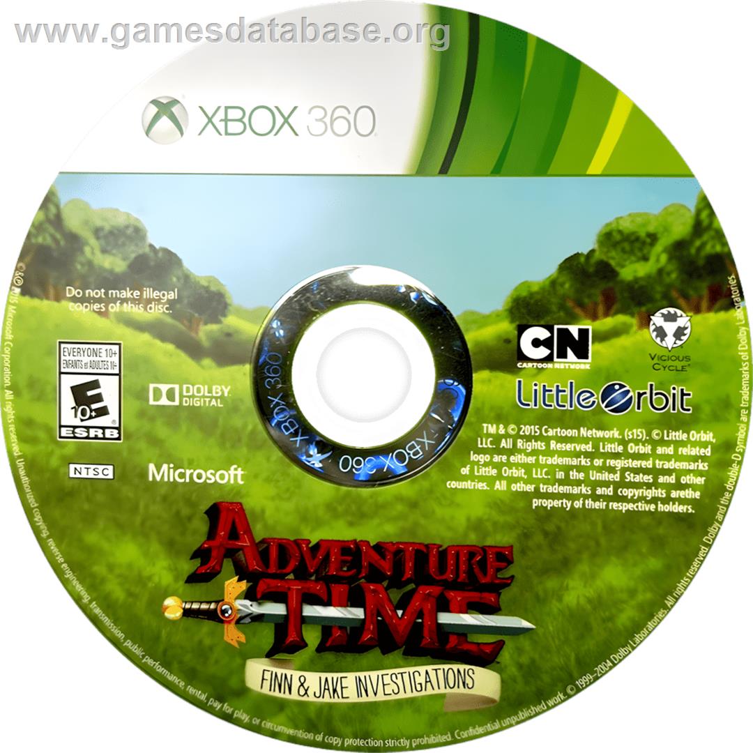 Adventure Time - Finn And Jake Investigations - Microsoft Xbox 360 - Artwork - Cartridge